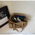 Beige Women's Large Capacity Nylon Tote Bag - Stylish Casual Shoulder & Crossbody Bag with Detachable Pouch