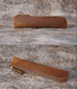 Black Vintage Crazy Horse Leather Zippered Pen Case - Retro Pencil Pouch & Small Accessories Bag