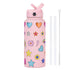 Style 11G Colorful Plaid Vibrant Fun Print 1L Stainless Steel Insulated Water Bottle - 32oz Large Capacity with Straw Lid & Carry Handle - BPA-Free