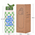 Style 11G Colorful Plaid Vibrant Fun Print 1L Stainless Steel Insulated Water Bottle - 32oz Large Capacity with Straw Lid & Carry Handle - BPA-Free
