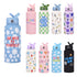 Style 19A Blue and White Plaid Vibrant Fun Print 1L Stainless Steel Insulated Water Bottle - 32oz Large Capacity with Straw Lid & Carry Handle - BPA-Free