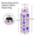 Style 19A Blue and White Plaid Vibrant Fun Print 1L Stainless Steel Insulated Water Bottle - 32oz Large Capacity with Straw Lid & Carry Handle - BPA-Free