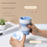 2 Pcs Black 350ml Collapsible Silicone Travel Cup - Portable, Leak-Proof & Food-Grade Drinking Mug with Lid, Insulating Sleeve & Straw