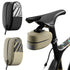 Black Compact Bike Saddle Bag - Quick-Release Water-Resistant Tail Pouch with Reflective Accents