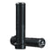 Black Ergonomic Lock-On Bike Grips - Anti-Slip TPR Rubber, Alloy Rings & Plugs for MTB & Commuter Bikes