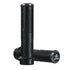 Black Ergonomic Lock-On Bike Grips - Anti-Slip TPR Rubber, Alloy Rings & Plugs for MTB & Commuter Bikes
