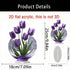 2 Pcs Charming Purple Tulip 2D Acrylic Ornament - Flat Floral Tabletop Art Decor Accent