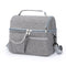 2 Pcs Grey Premium Double Layer Insulated Lunch Bag - 8.4L Thermal Cooler Tote with Shoulder Strap