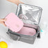 2 Pcs Blue Premium Double Layer Insulated Lunch Bag - 8.4L Thermal Cooler Tote with Shoulder Strap
