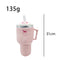 Pink Plush Travel Mug Squeaky Dog Toy - Soft Polyester Chew Toy for Boredom Relief & Interactive Fun - 31cm