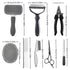Pink Professional 9-Piece Pet Grooming Kit - DeShedding Brushes, Nail Clippers, Combs & Scissors Set for Dogs, Cats & Rabbits with Storage Bag