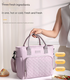 Grey Chic Insulated Lunch Tote Bag - 11L Large Capacity Cooler for Work, Picnic & Travel - Durable Oxford Fabric