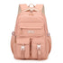 Pink Large Capacity Waterproof Student Backpack - Fits 15-Inch Laptop, Multi-Pocket Travel Daypack