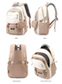 Blue and White Large Capacity Student Backpack - Durable Oxford Cloth School Bag with Laptop Compartment & Multiple Pockets