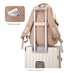 Blue and White Large Capacity Student Backpack - Durable Oxford Cloth School Bag with Laptop Compartment & Multiple Pockets