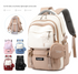 Pink and Purple Large Capacity Student Backpack - Durable Oxford Cloth School Bag with Laptop Compartment & Multiple Pockets