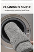 Grey Ultra Absorbent Plush Bath Mat - Non-Slip Bathroom Rug with Innovative Foot Drying Pocket