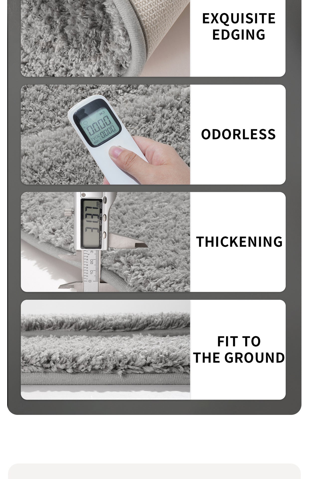 Green Ultra Absorbent Plush Bath Mat - Non-Slip Bathroom Rug with Innovative Foot Drying Pocket