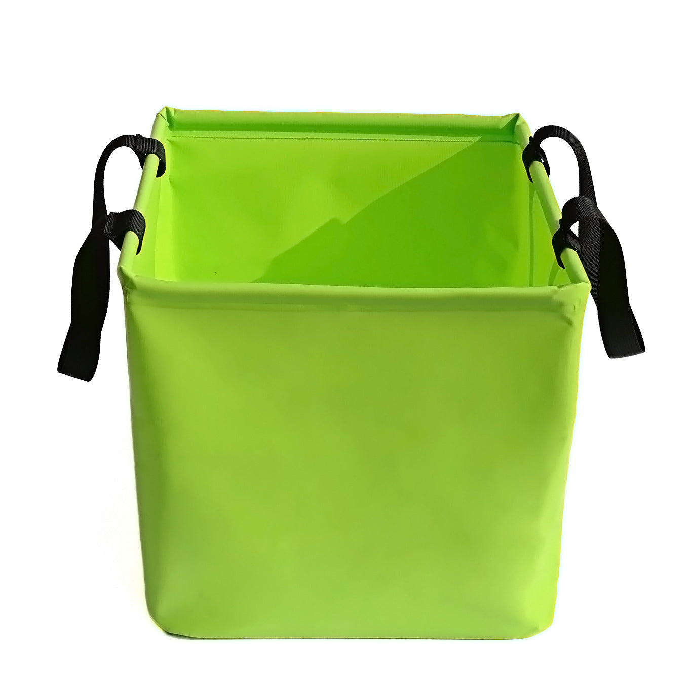 Green 25L Collapsible Bucket - Heavy-Duty PVC Waterproof Folding Pail for Fishing, Camping & Car Washing