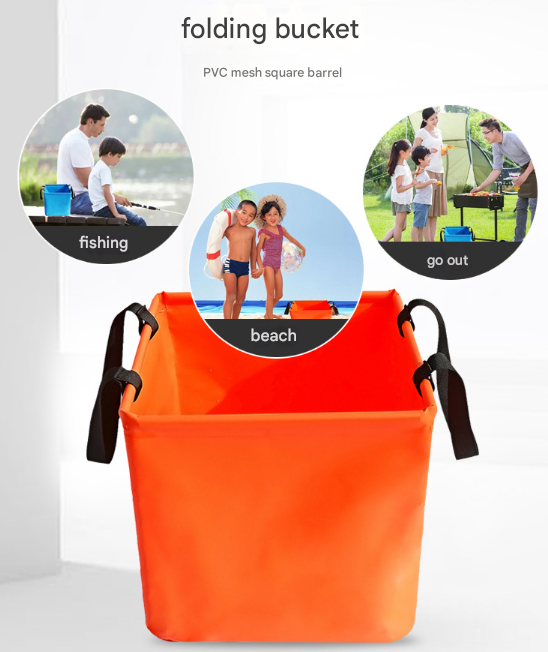 Green 25L Collapsible Bucket - Heavy-Duty PVC Waterproof Folding Pail for Fishing, Camping & Car Washing