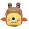 Brown Adorable Monster Pet Backpack Harness - Small Dog & Cat Treat Pouch with Poop Bag Dispenser
