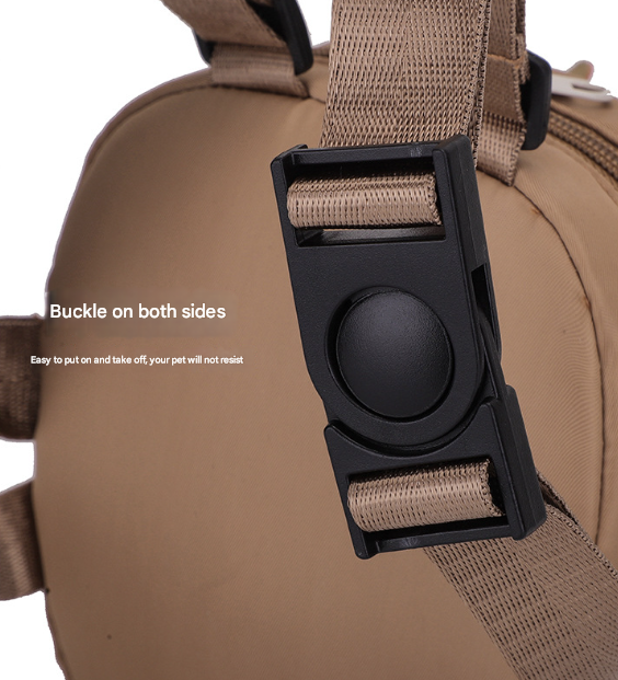 Dark Green Adorable Monster Pet Backpack Harness - Small Dog & Cat Treat Pouch with Poop Bag Dispenser