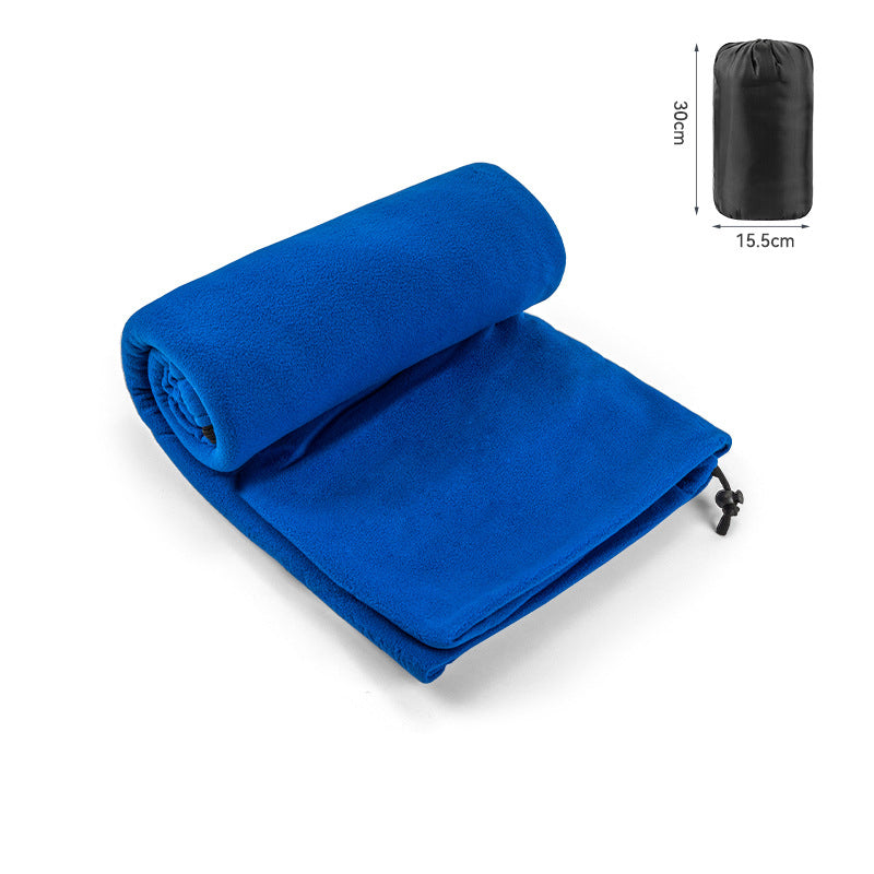 Blue Versatile Double-Sided Fleece Bag Liner - Lightweight & Portable Travel Blanket for Camping & Outdoors