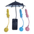 Blue Magnetic Phone Umbrella Sun Shade - Clear Outdoor Screen Visor, Anti-Glare Mini Parasol for iPhone