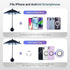 Black Magnetic Phone Umbrella Sun Shade - Clear Outdoor Screen Visor, Anti-Glare Mini Parasol for iPhone