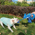 2 Pcs Blue Interactive Plush Chameleon Dog Toy with Squeaker & Rope Legs - Durable Chew Toy for Medium/Large Dogs, Teeth Cleaning Texture, Machine Washable (10.2in)