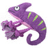 2 Pcs Purple Interactive Plush Chameleon Dog Toy with Squeaker & Rope Legs - Durable Chew Toy for Medium/Large Dogs, Teeth Cleaning Texture, Machine Washable (10.2in)