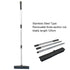 Black and Silver Versatile Pet Hair Remover Rubber Broom & Squeegee - 125cm Adjustable Stainless Steel Handle for Carpets, Floors & Windows