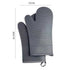 Blue Premium Heat Resistant Silicone Oven Mitts (Pair) - Non-Slip Grip, Cotton Lined for Kitchen Baking, Grilling & BBQ