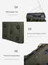 Black Camouflage Heavy Duty Foldable Outdoor Camping Storage Box - Oxford Cloth Collapsible Gear Organizer Tote with Pockets