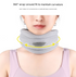 Grey Ergonomic Neck Support Brace - Adjustable Soft Cervical Collar for Posture Correction