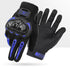 Size M Purple and Black Protective Motorcycle Riding Gloves - Hard Knuckle Armour & Touchscreen Fingertips