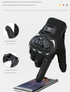 Size M Purple and Black Protective Motorcycle Riding Gloves - Hard Knuckle Armour & Touchscreen Fingertips
