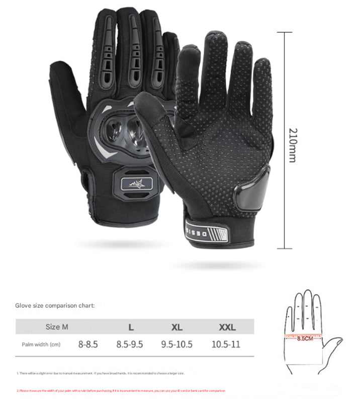 Size 2XL Purple and Black Protective Motorcycle Riding Gloves - Hard Knuckle Armour & Touchscreen Fingertips