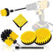 Yellow and Black  6 Pack Drill Brush Power Scrubber Cleaning Brush Extended Long Attachment Set All Purpose Drill Scrub Brushes Kit for Grout, Floor, Tub, Shower, Tile, Bathroom and Kitchen Surface
