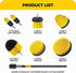 Yellow and Black  6 Pack Drill Brush Power Scrubber Cleaning Brush Extended Long Attachment Set All Purpose Drill Scrub Brushes Kit for Grout, Floor, Tub, Shower, Tile, Bathroom and Kitchen Surface