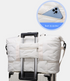 Green Stylish Quilted Duffel Bag for Travel & Gym - Large Capacity Weekender with Shoe Compartment and Wet Pocket