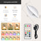 White RGB Color-Changing Leaf LED Night Light - Wireless Motion Sensor Wall Lamp with Remote Control for Ambiance Lighting