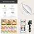 White RGB Color-Changing Leaf LED Night Light - Wireless Motion Sensor Wall Lamp with Remote Control for Ambiance Lighting