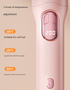 Black Portable Cordless Hair Curler - USB-C Rechargeable Automatic Hair Waver with Ceramic Barrel & Anti-Scald Design
