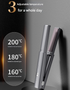 Dark Grey Compact Cordless Hair Straightener - Portable 2-in-1 Mini Flat Iron, USB-C Rechargeable for Travel & Touch-ups