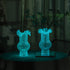 Transparent Elegant Glow-in-the-Dark Glass Vase - Vintage-Style Ruffled & Ribbed Centrepiece