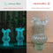 Green Elegant Glow-in-the-Dark Glass Vase - Vintage-Style Ruffled & Ribbed Centrepiece