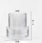 Transparent Modern Two-Tier Ribbed Glass Vase - Elegant Cylindrical Flower Centrepiece for Home Decor