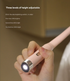 Black Hands-Free LED Neck Reading Light - USB Rechargeable with 3 Color & Brightness Modes, Flexible Gooseneck for Books, Crafts & Knitting