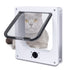 Size M White 4-Way Locking Pet Flap Door for Cats and Small Dogs - Weatherproof Magnetic Cat Door